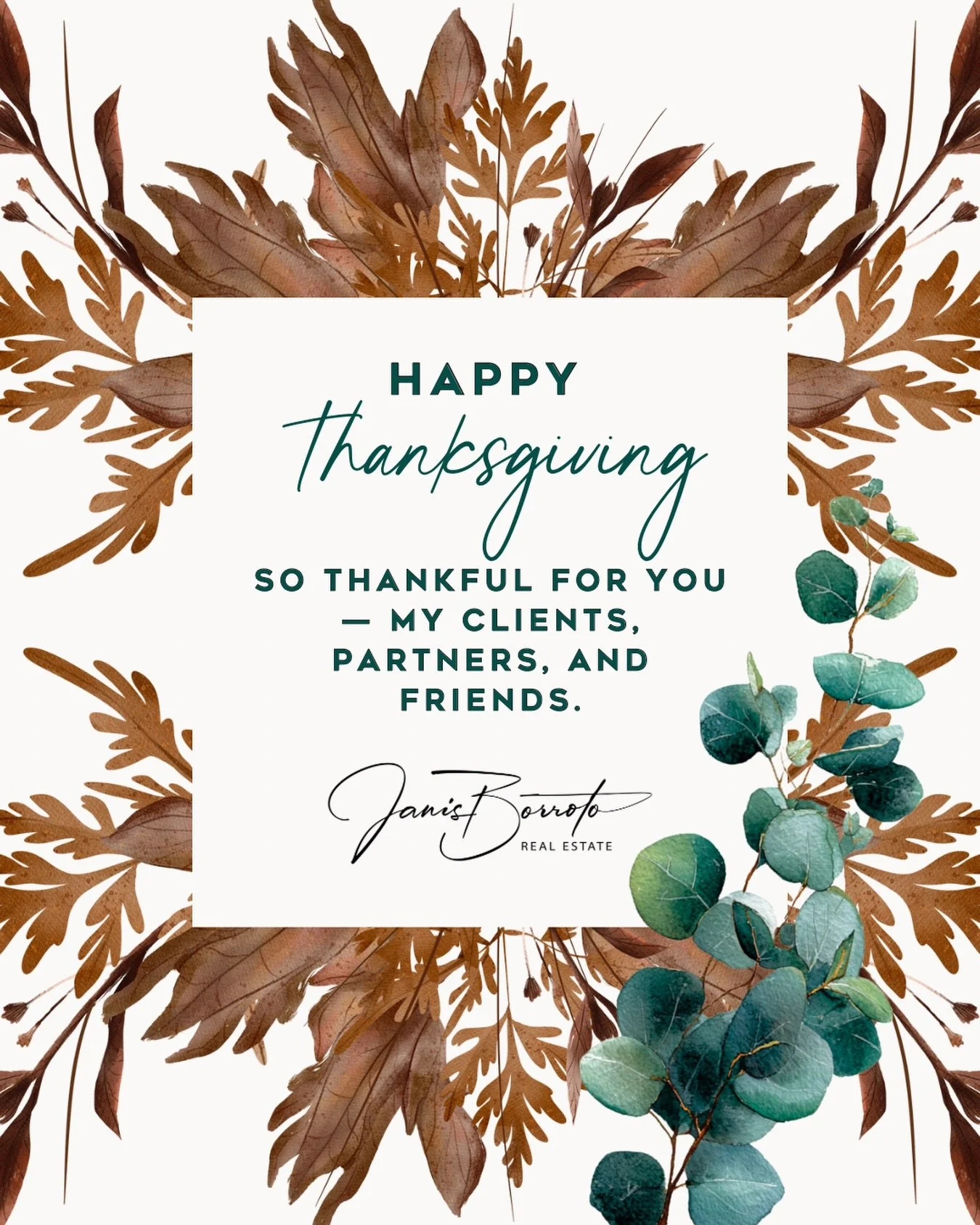 Feeling extra thankful this year&hellip;for my clients, my community, and everything we&rsquo;ve built, shared, and celebrated together 🤎✨

Wishing clients, partners, friends, and family a cozy, warm, healthy &amp; HAPPY Thanksgiving! 🍁🥂✨