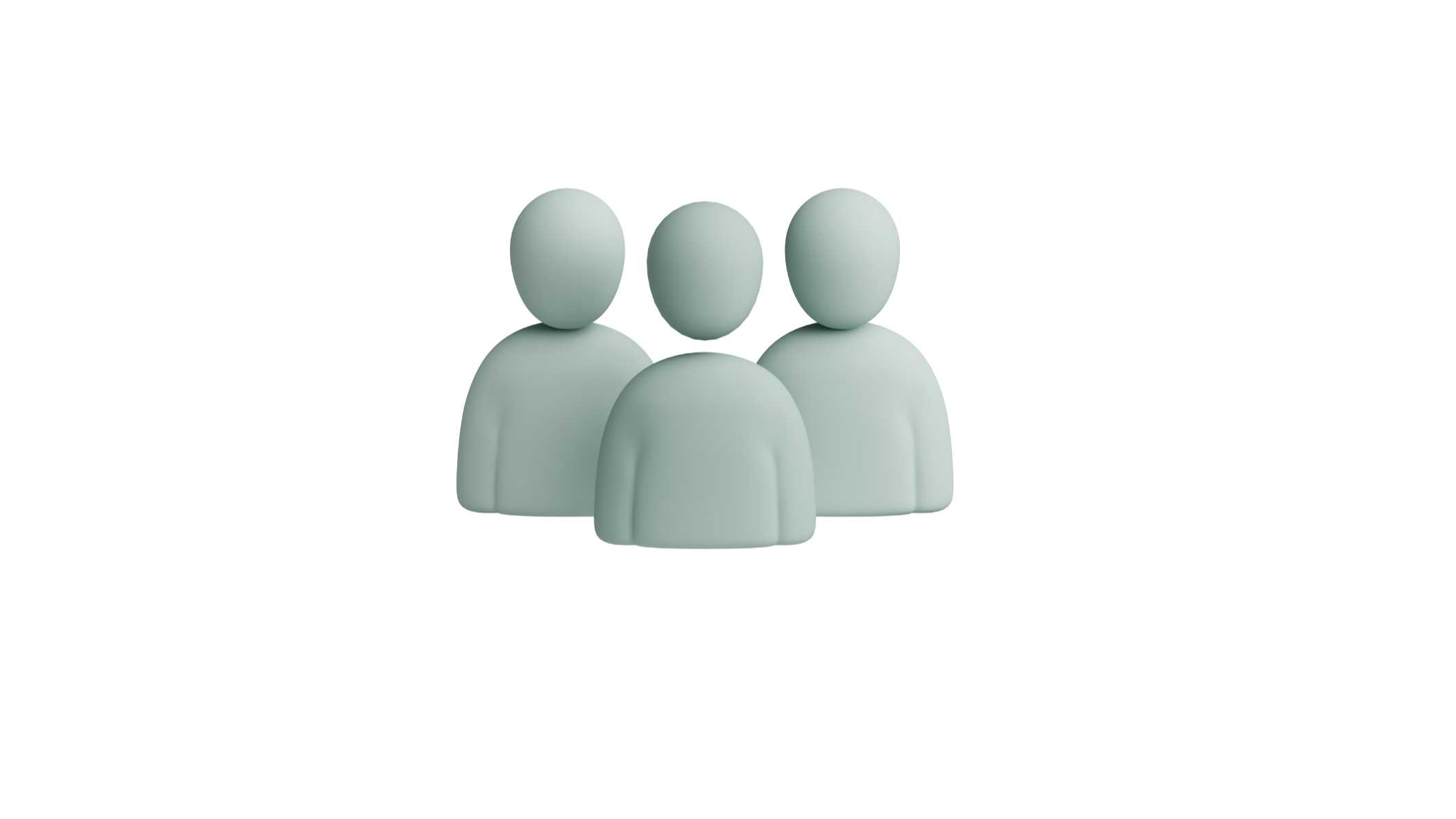 Simple icon of three people standing together.