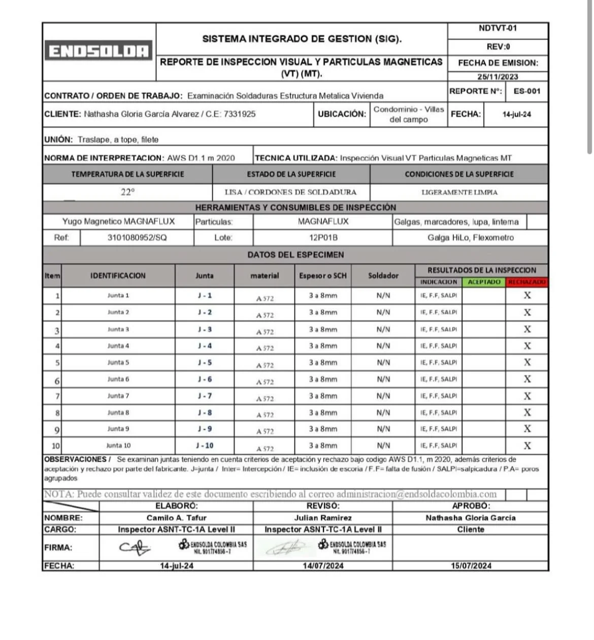 MERLOT HAUS por S&oacute;lido Constructora

No pasaron una sola soldadura! 

En nuestra p&aacute;gina podr&aacute;s descargar los archivos completos de los informes

Accede Aqu&iacute; ⬇️

https://www.denunciassolidoconstructora.com/obras/merlothaus

