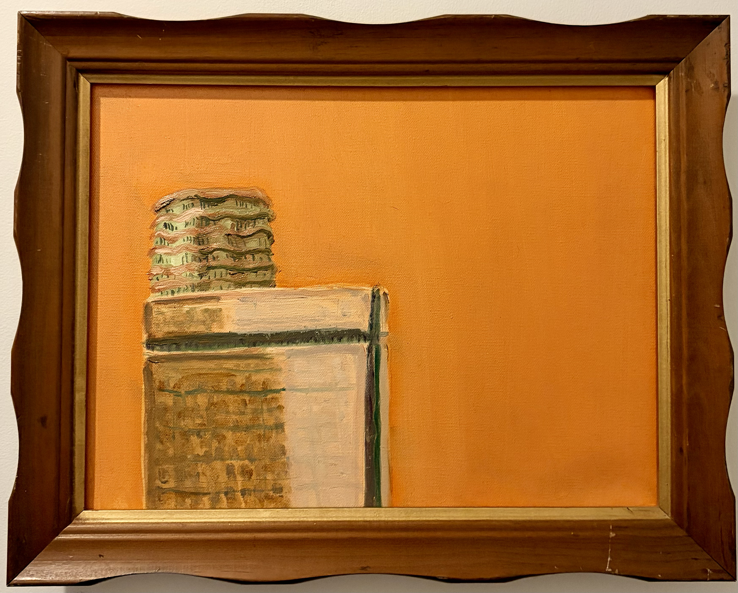 "Aqua behind Swissotel, Chicago" (2026)
Oil on Cotton Canvas in Antique Frame, 20" x 24"
$400