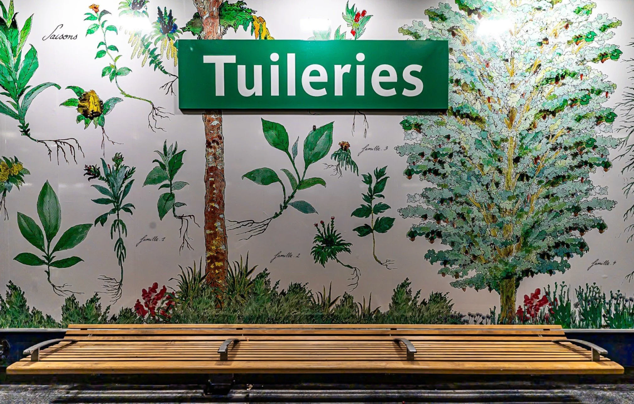 Station de métro Tuileries Paris | Réalisé Encre et Aquarelle | Commande réalisée pour la RATP.