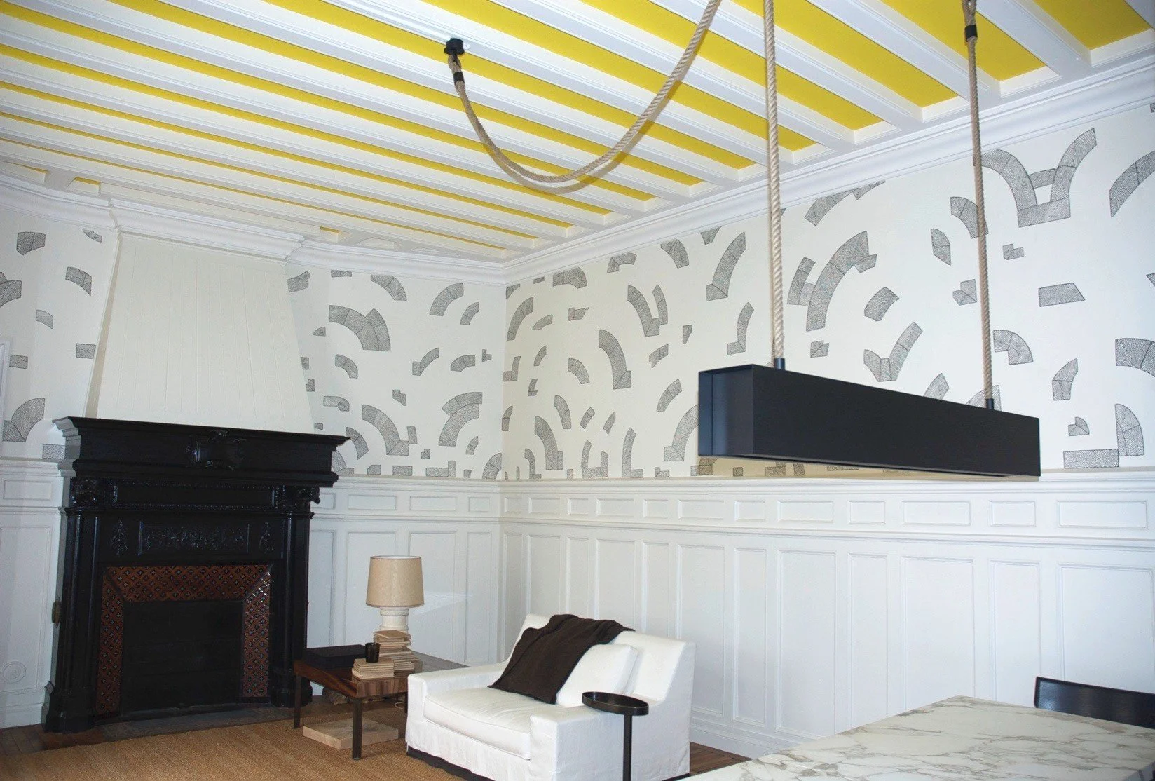 Eclatement, 2011 | Réalisée au marqueur noir | Commande Architectes Gilles & Boisier | Collection privée, Paris.