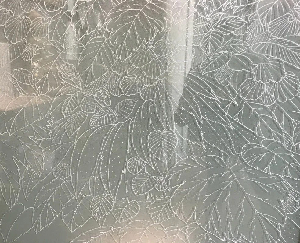 Collection privée Paris | Réalisé in situ Gravure sur verre.