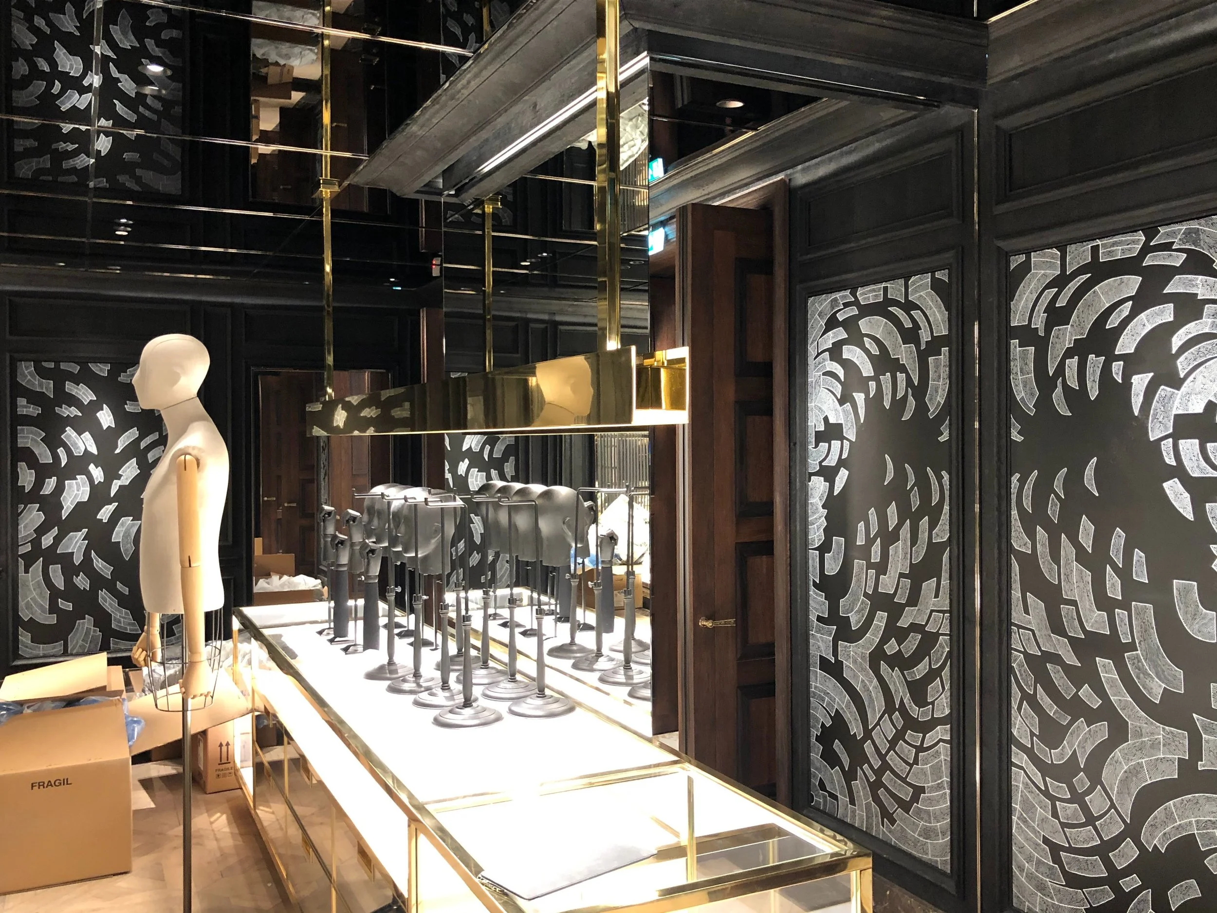 Les Kilomètres de bois, 2021 | Peinture sur panneau de bois | Courtesy of Moncler.