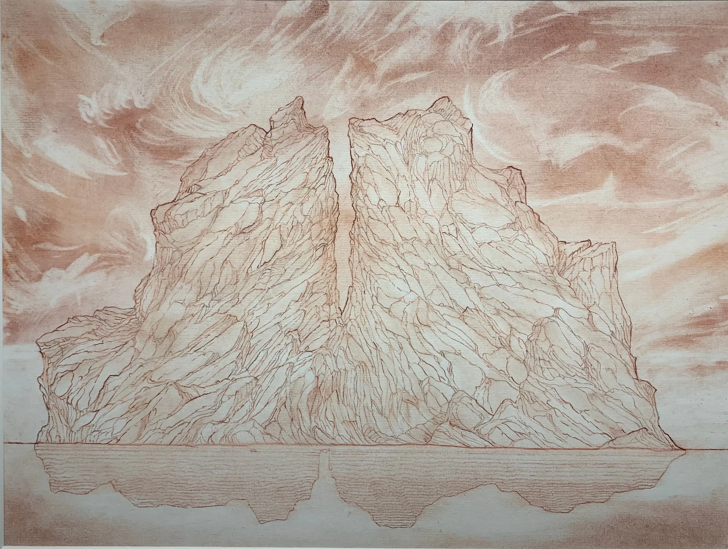 Série, Les îles sanguines, S1 | Réalisé à la sanguine sur papier.