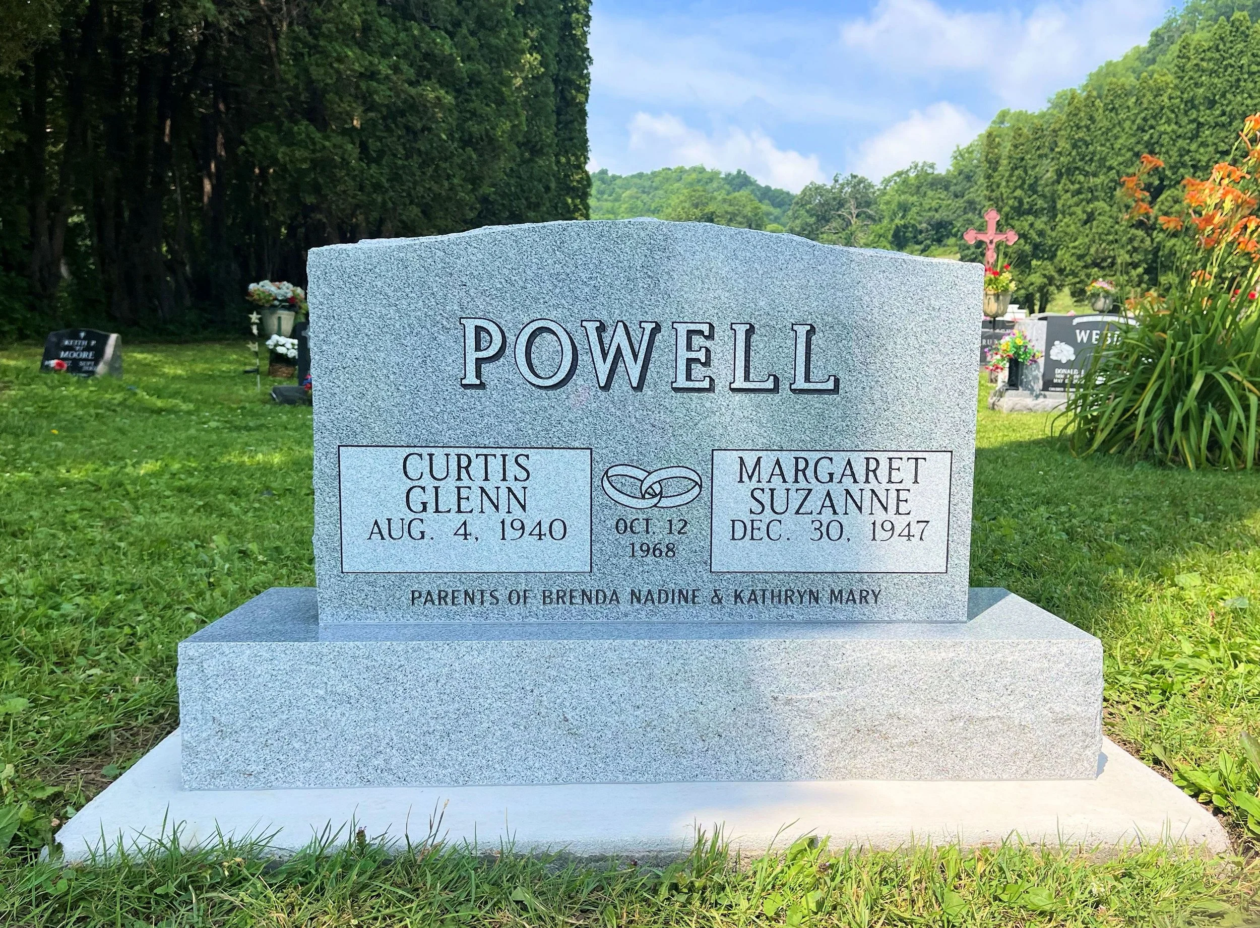 Georgia Grey Granite Headstone