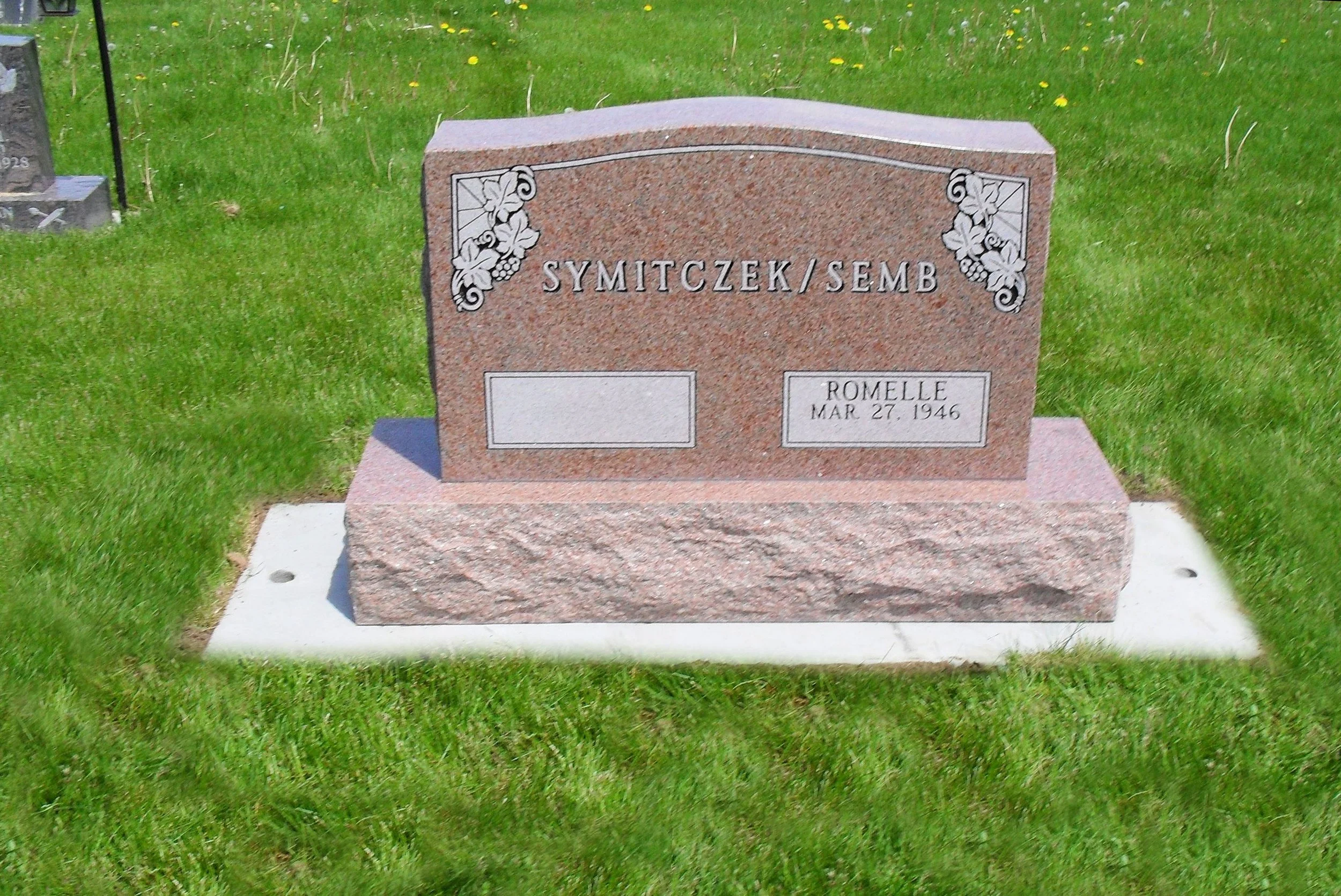 Morning Rose Granite Headstone