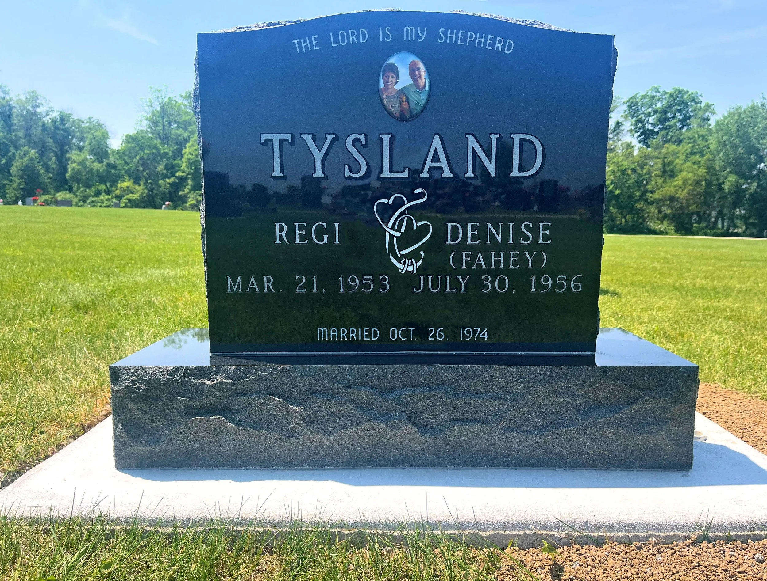 Jet Black Monument Style Headstone