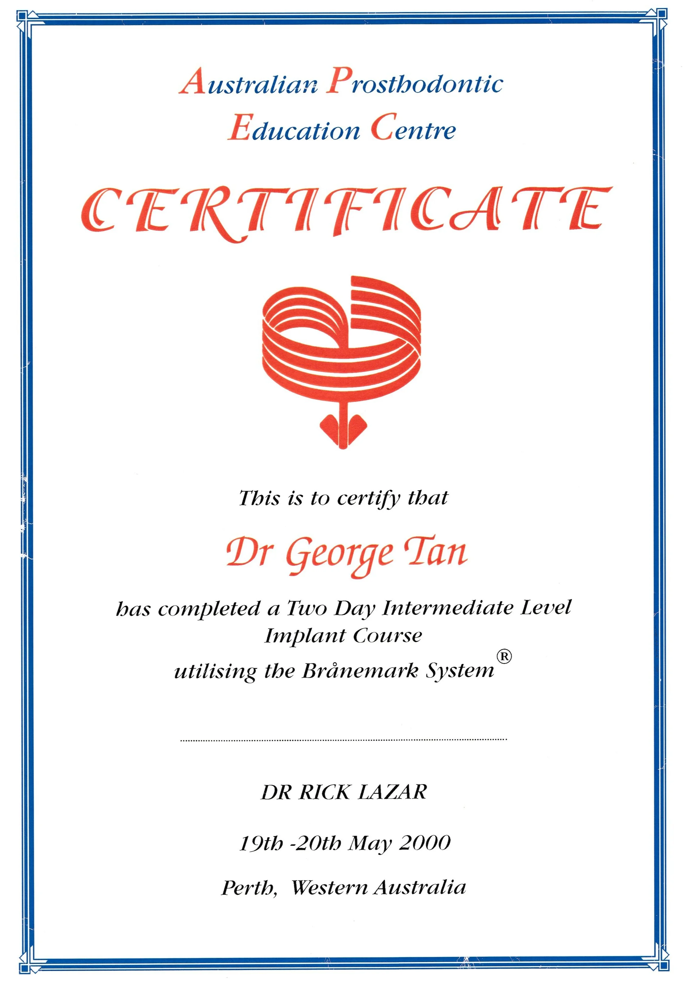 Implant Certification 2000