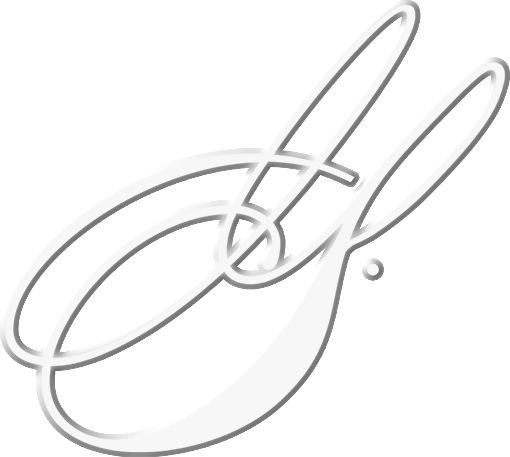 Abstract black and white graphic design with sharp, elongated shapes and curved lines.