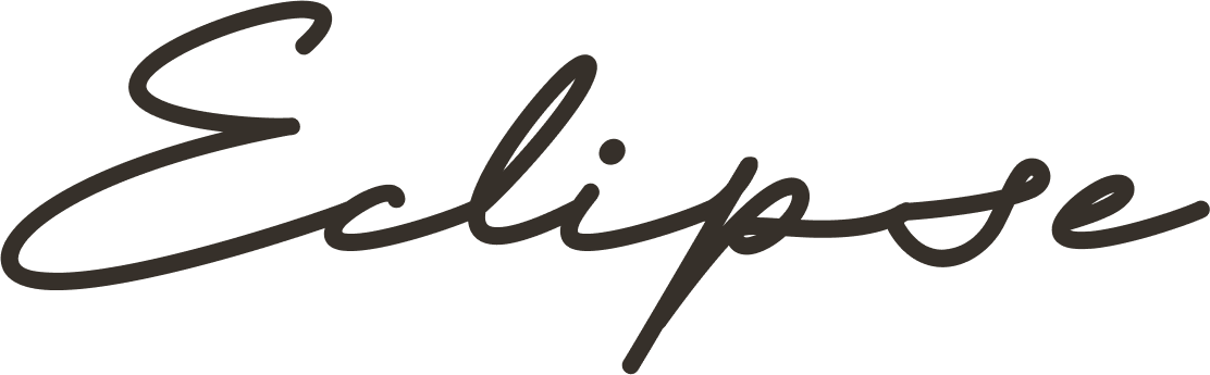 Black script text reading 'Eclipse' on a white background.