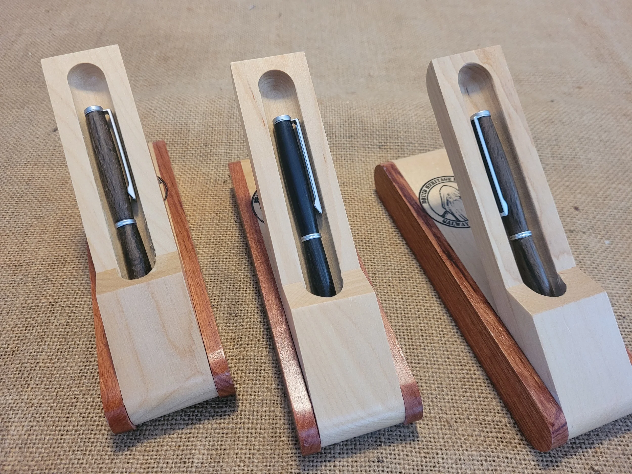 Bog oak pens in various shades