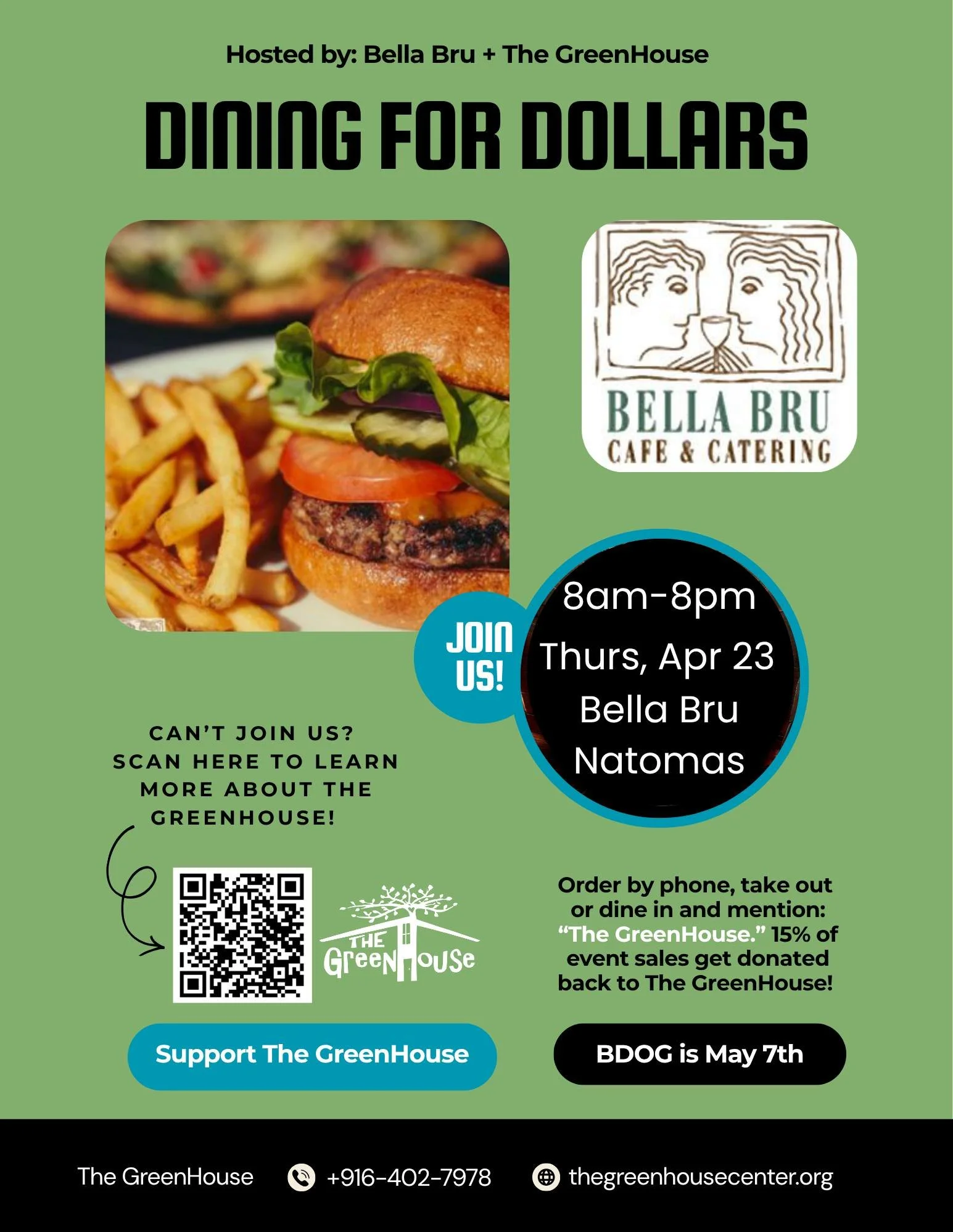 📣🥳Come and join us tomorrow! We would love to see you, eat yummy food, and tell you all about what The GreenHouse is up to these days🥳📣