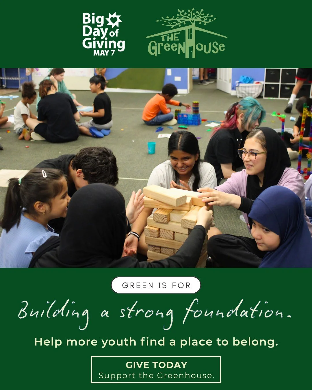 Strong communities start with empowered youth. Your support helps create safe spaces, mentorship, and opportunities that build confidence, connection, and a lasting foundation for the next generation. Join us in making a difference. 🌱

Big Day of Gi