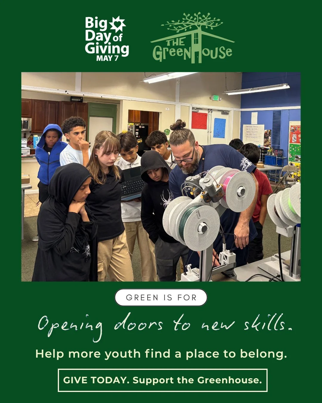 Big dreams start with small opportunities 💡

This Big Day of Giving, we&rsquo;re opening doors for youth to explore new skills, discover their passions, and build brighter futures. From hands-on learning to mentorship, every contribution helps creat