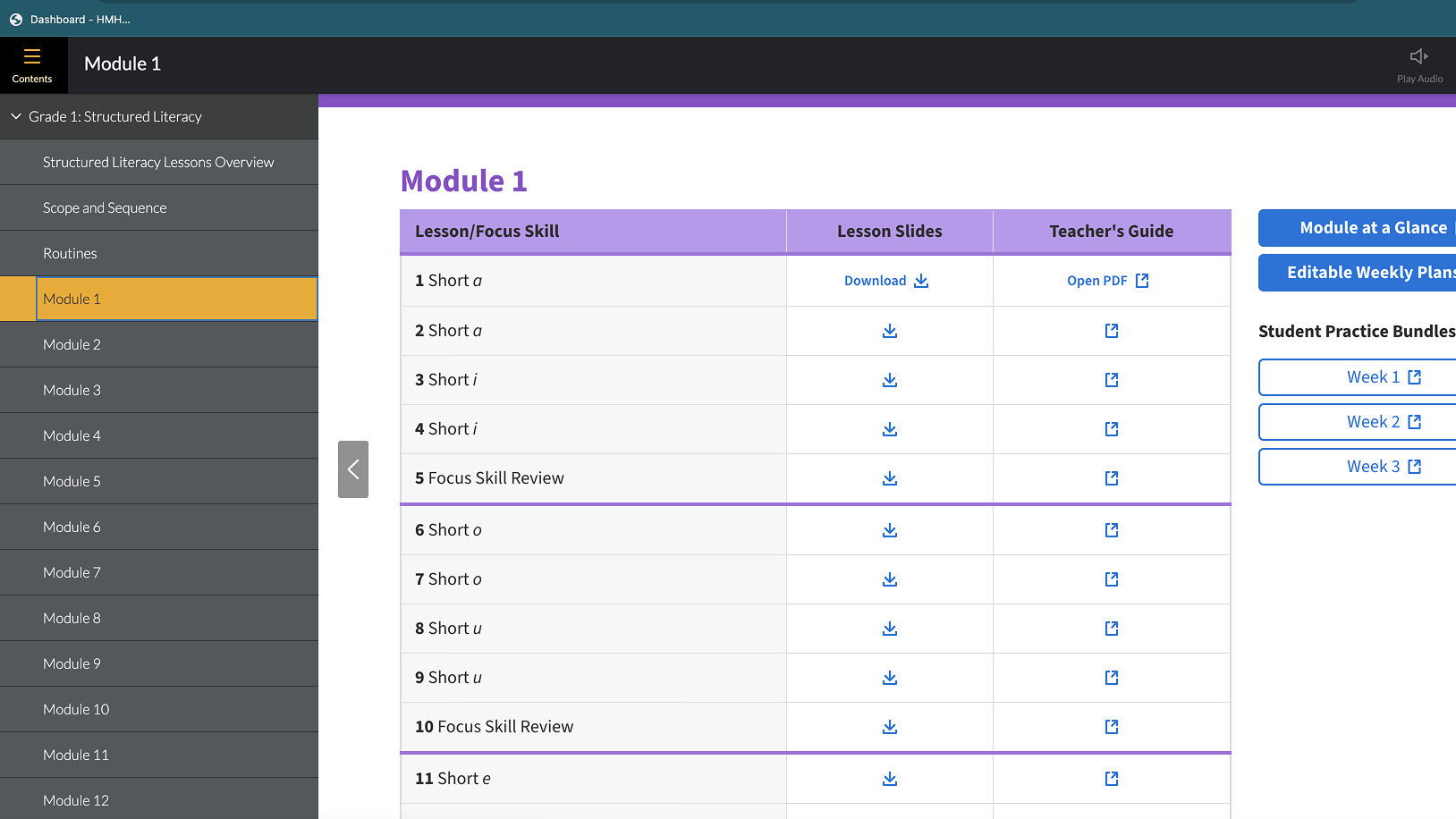 UI Design: Literacy Resources