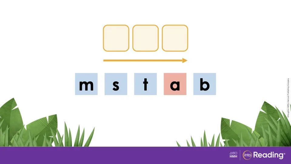 Power point file with moveable letters for the class to build words together.
