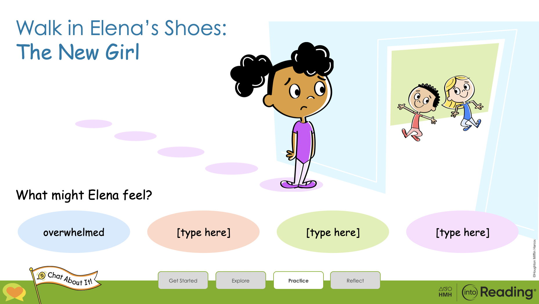 Power point file with an empathy exercise, teacher types in student suggestions.