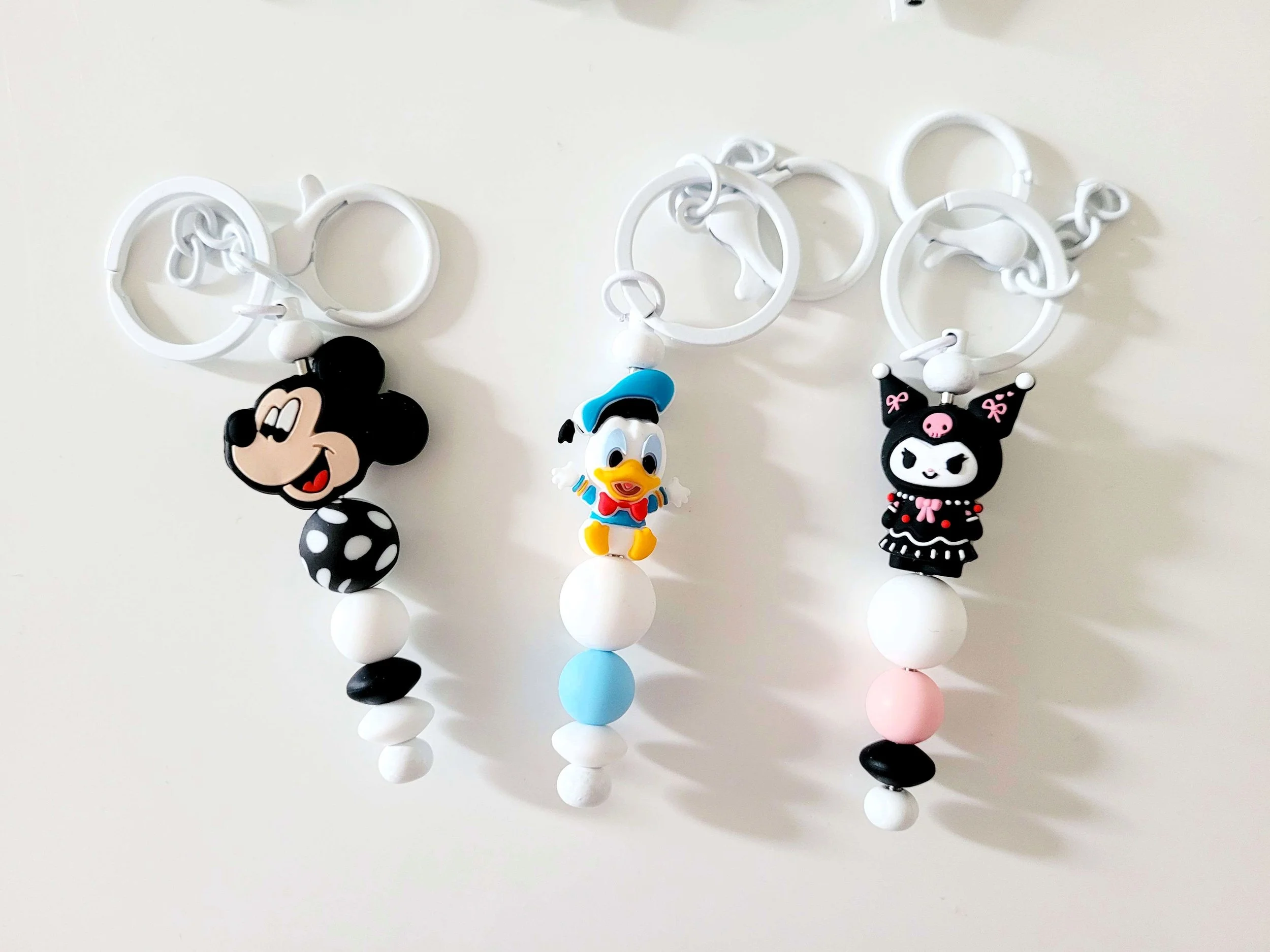 Porte clés perles droit