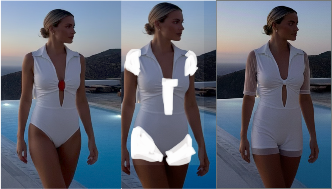 Not Naked Swim debut one-piece full coverage swimwear design iterations
