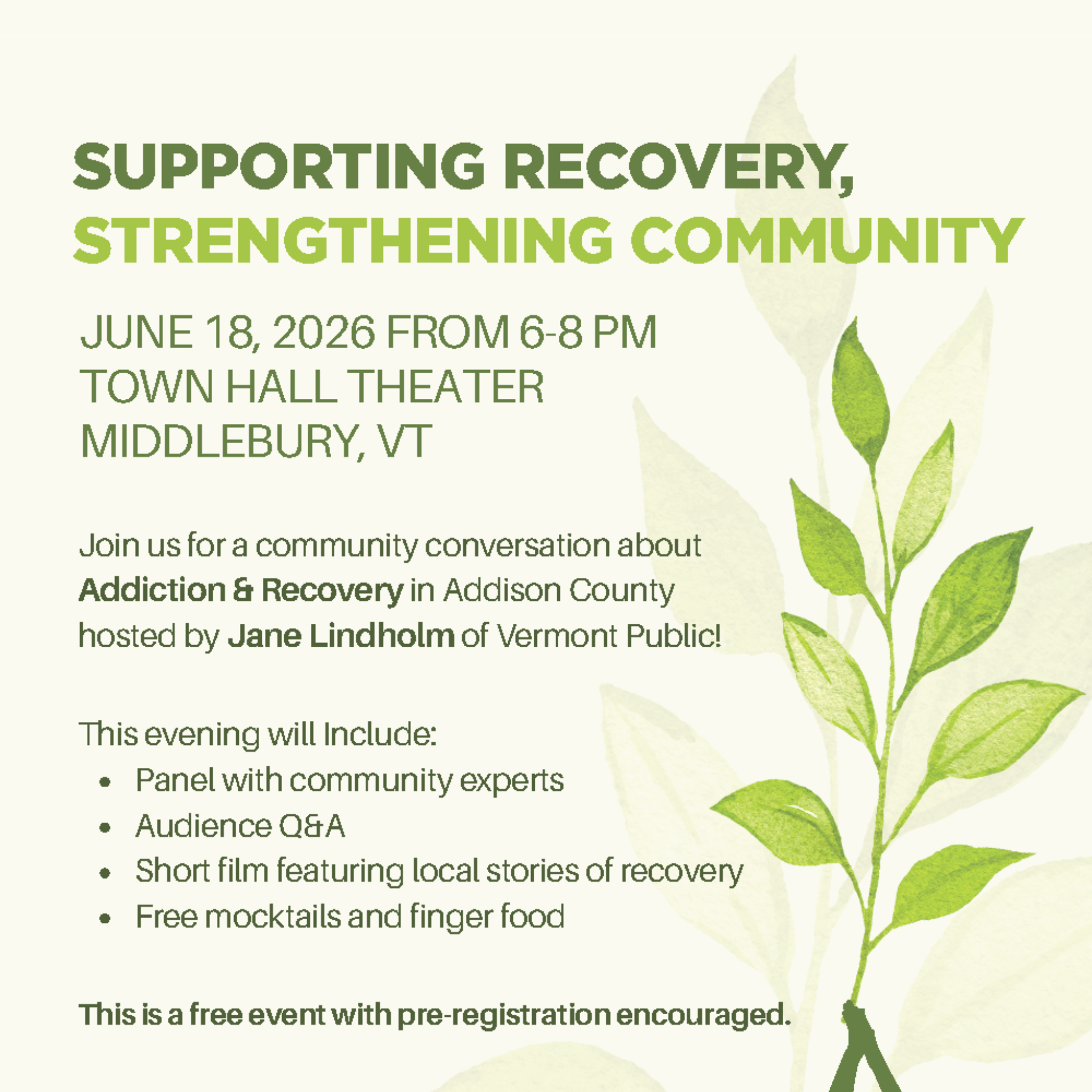 Supporting Recovery, Strengthening Community