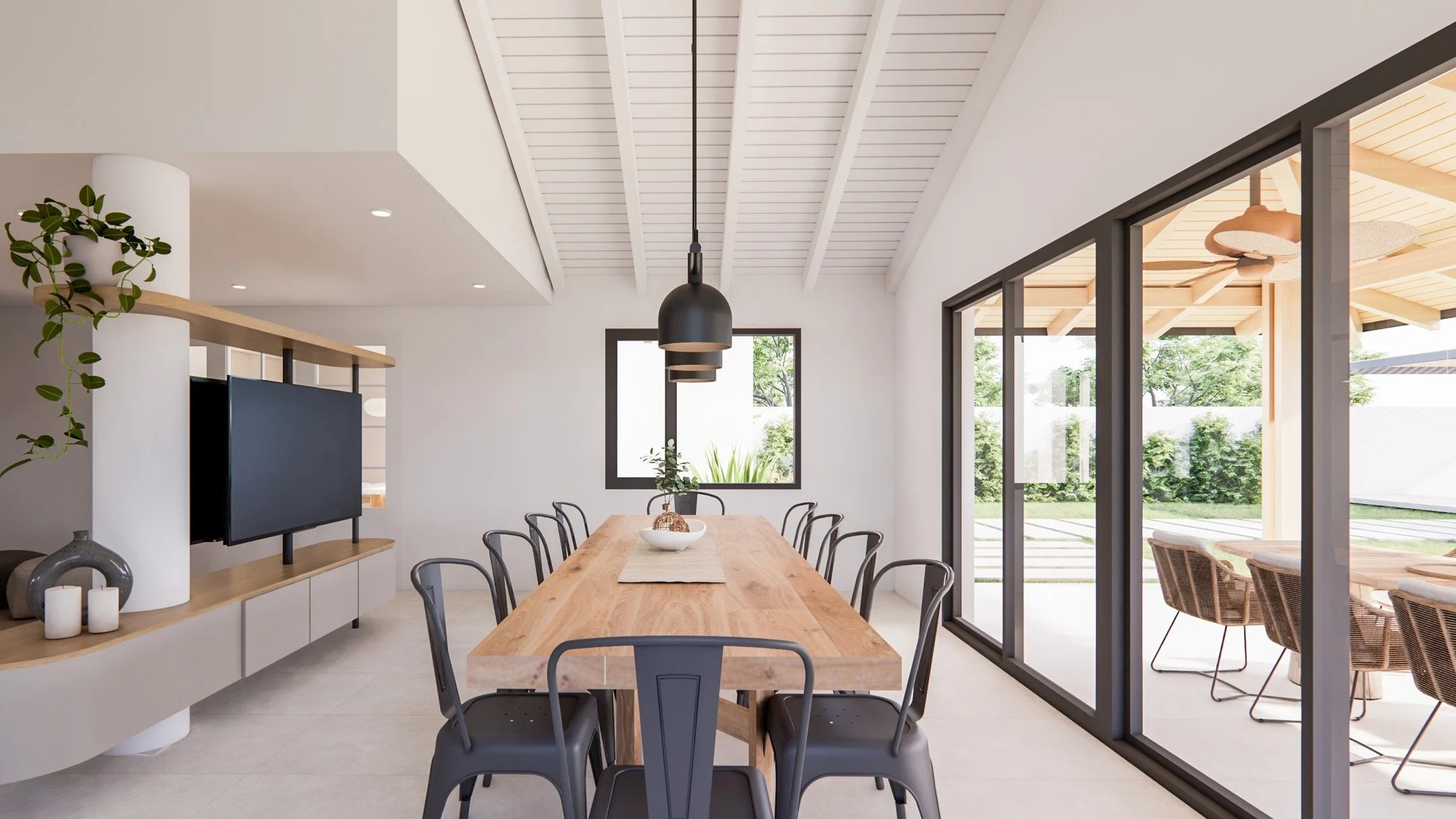 Antes ▪ Despu&eacute;s | Reforma Waika

En esta reforma fue clave pensar en un espacio pensado para el encuentro social, independiente de la vida cotidiana de la casa.
Un lugar equipado para disfrutar de tardes o noches con amigos y familia, que se a