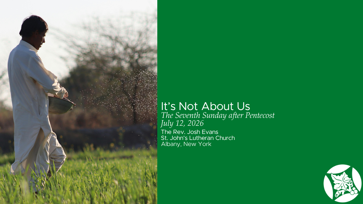 It’s Not About Us