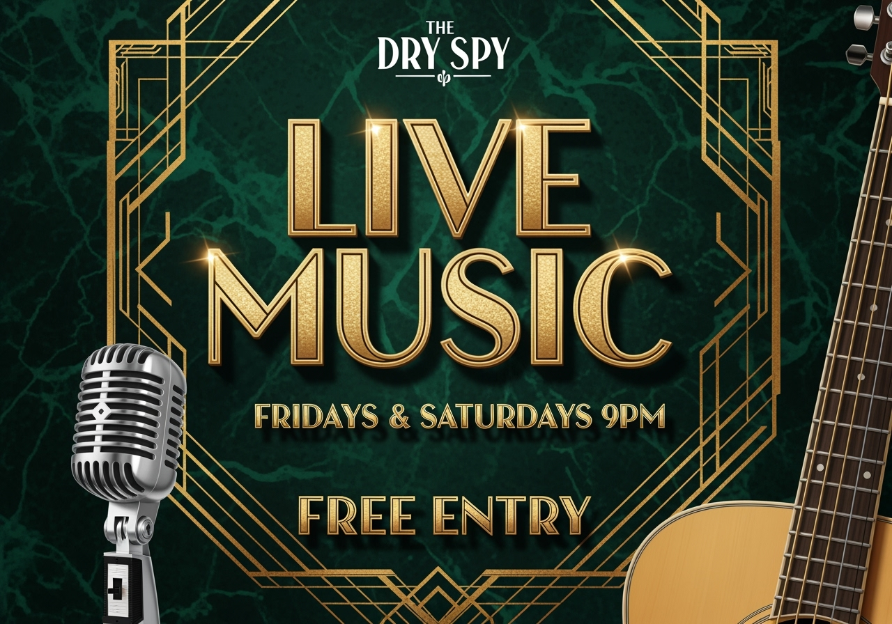 LIVE MUSIC 9PM - 11PM FRIDAYS 