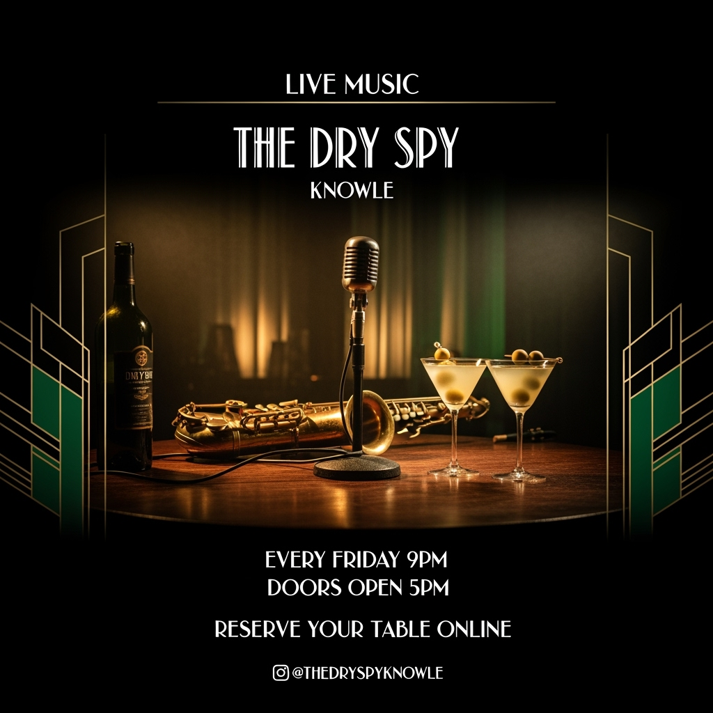 LIVE MUSIC 9PM - 11PM SATURDAY