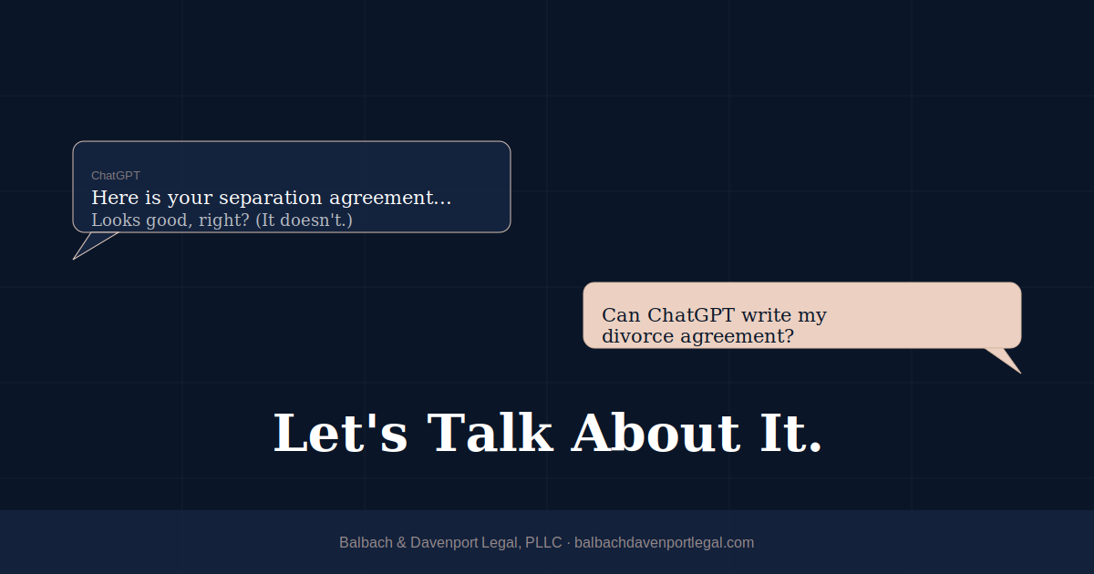 Can ChatGPT Draft My Divorce Agreement?