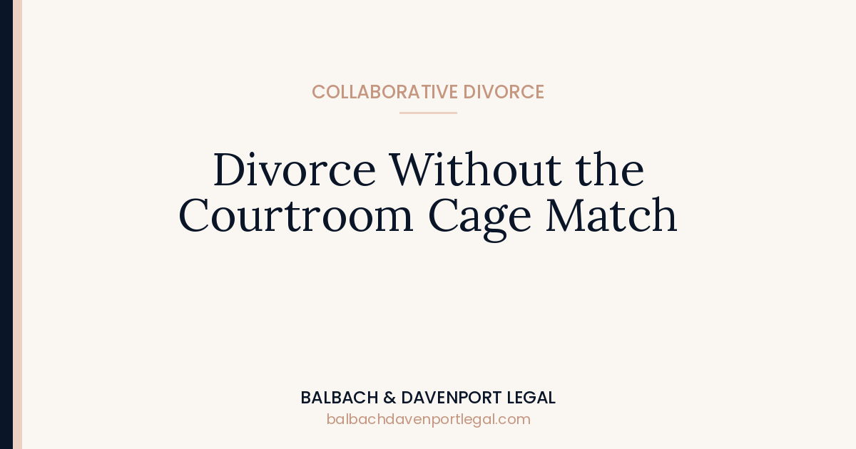 Divorce Without the Courtroom Cage Match