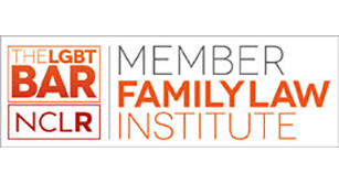 Logo of the LGBT Bar, the National Catholic Law Center, and the Family Law Institute.