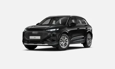 Black Audi SUV positioned at a slight angle on a plain background.