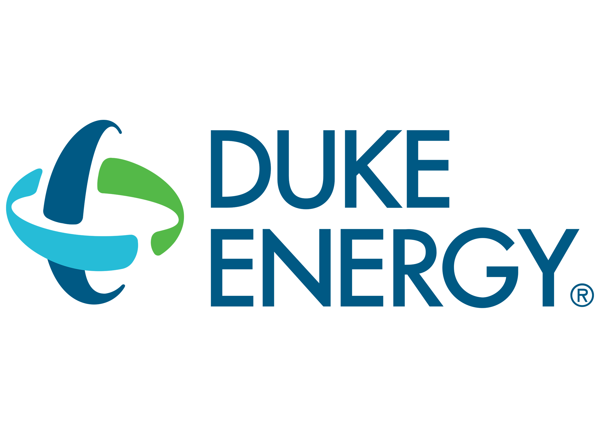 Duke Energy logo with a stylized globe and the company name in blue.
