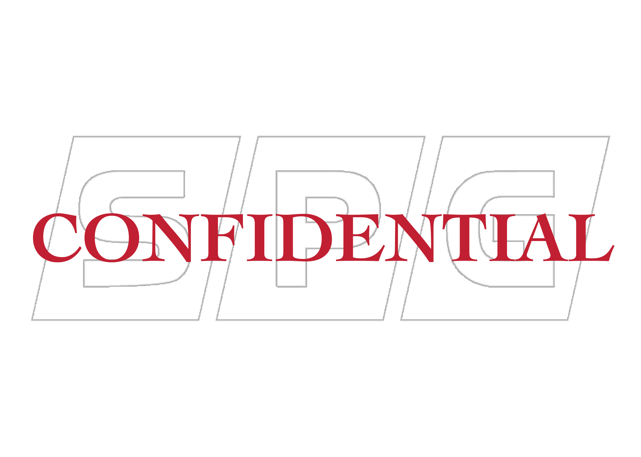 The word CONFIDENTIAL written in large red letters over a background of faint, outline-style text of 'SEC' in three overlapping boxes.