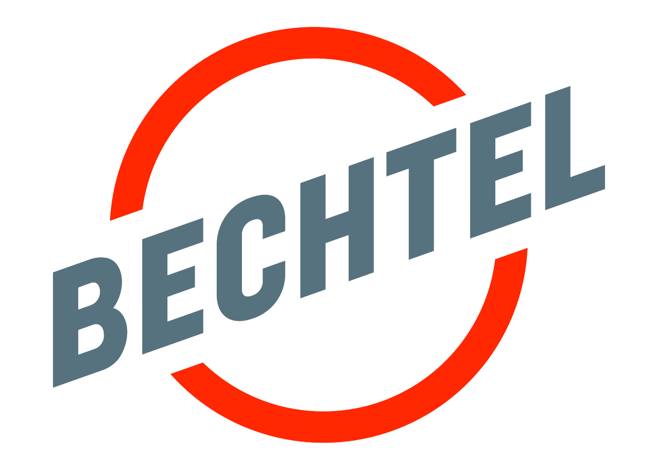 The Bechtel logo with the company name in gray letters inside a red circular shape.