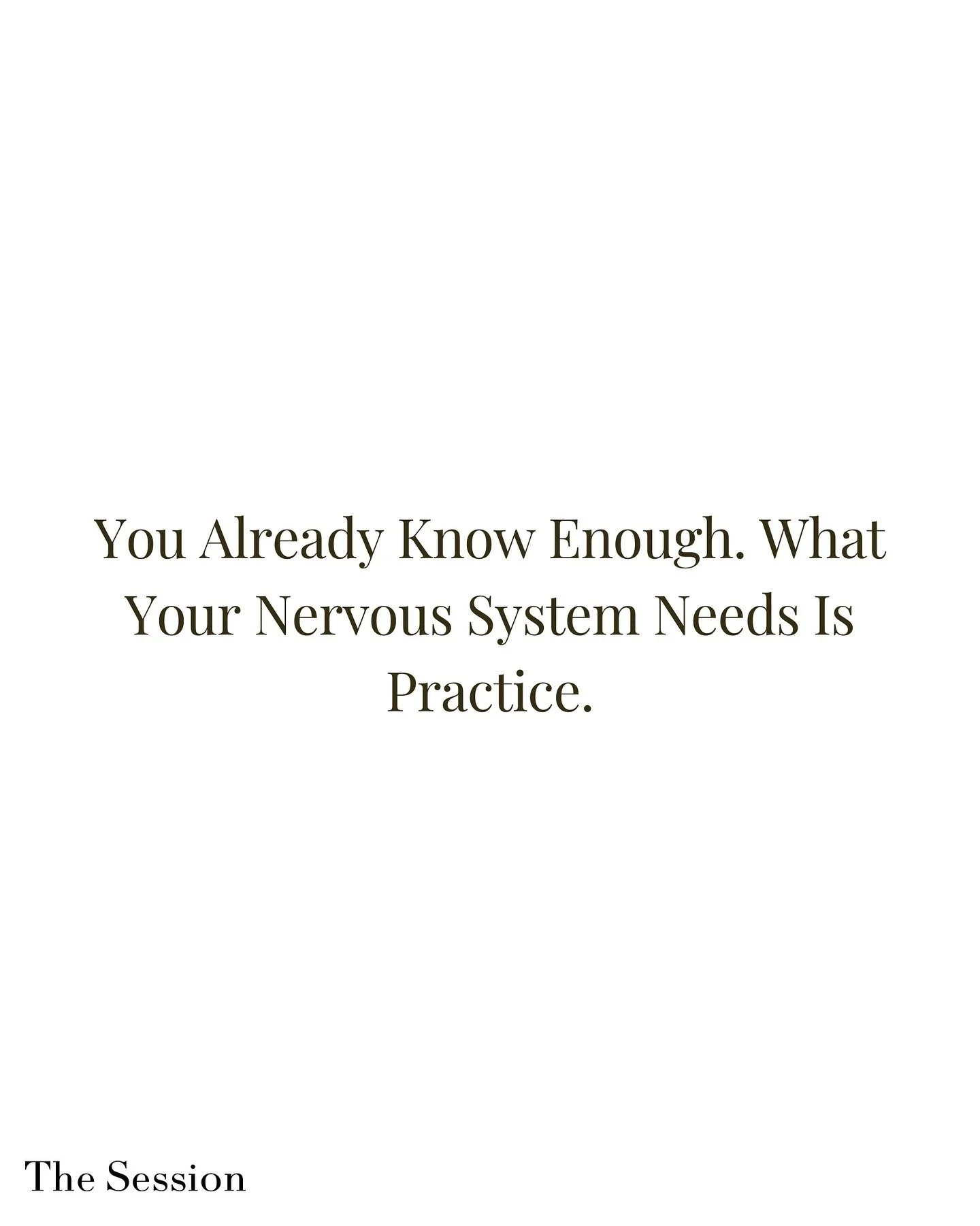 This is crucial. So many of us stay stuck trying to think our way out of nervous system dysregulation. But our nervous system responds to practice, to experience. That&rsquo;s where things start to change. 
-
#healingjourney #nervoussystemhealing #ps