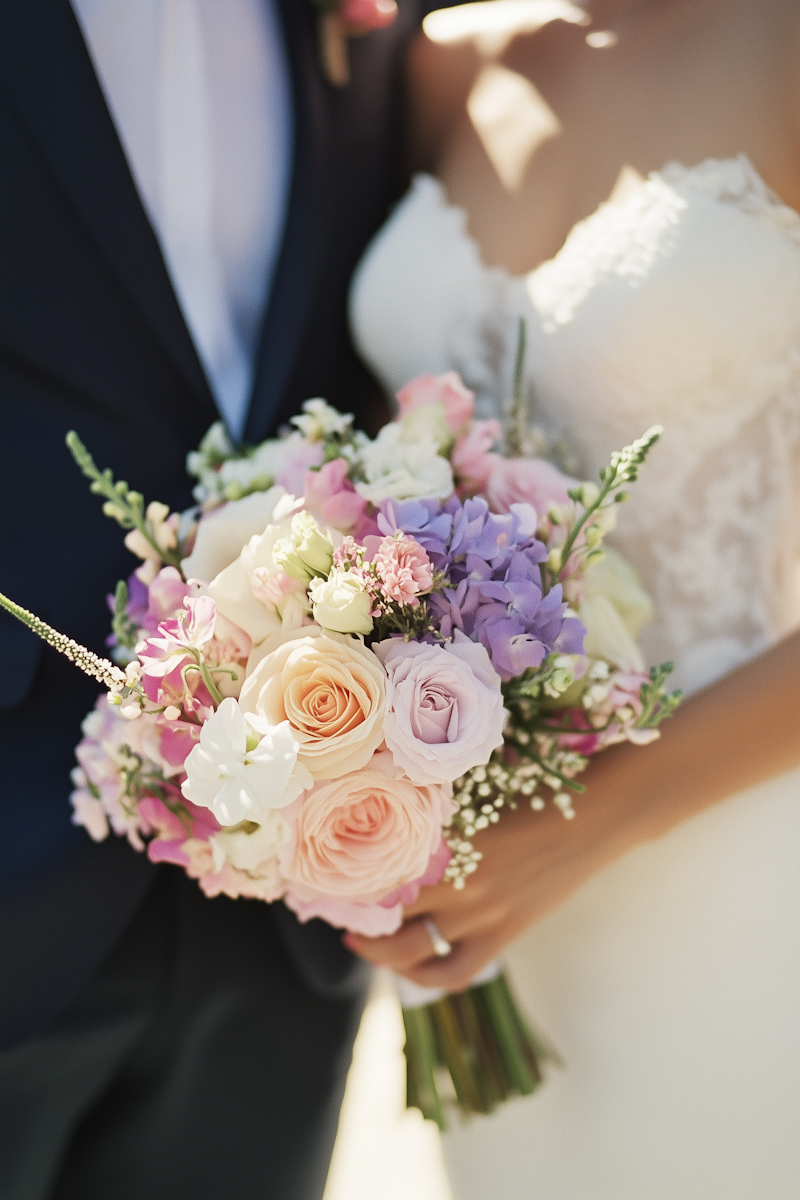 Wedding Couple with Bouquet.png