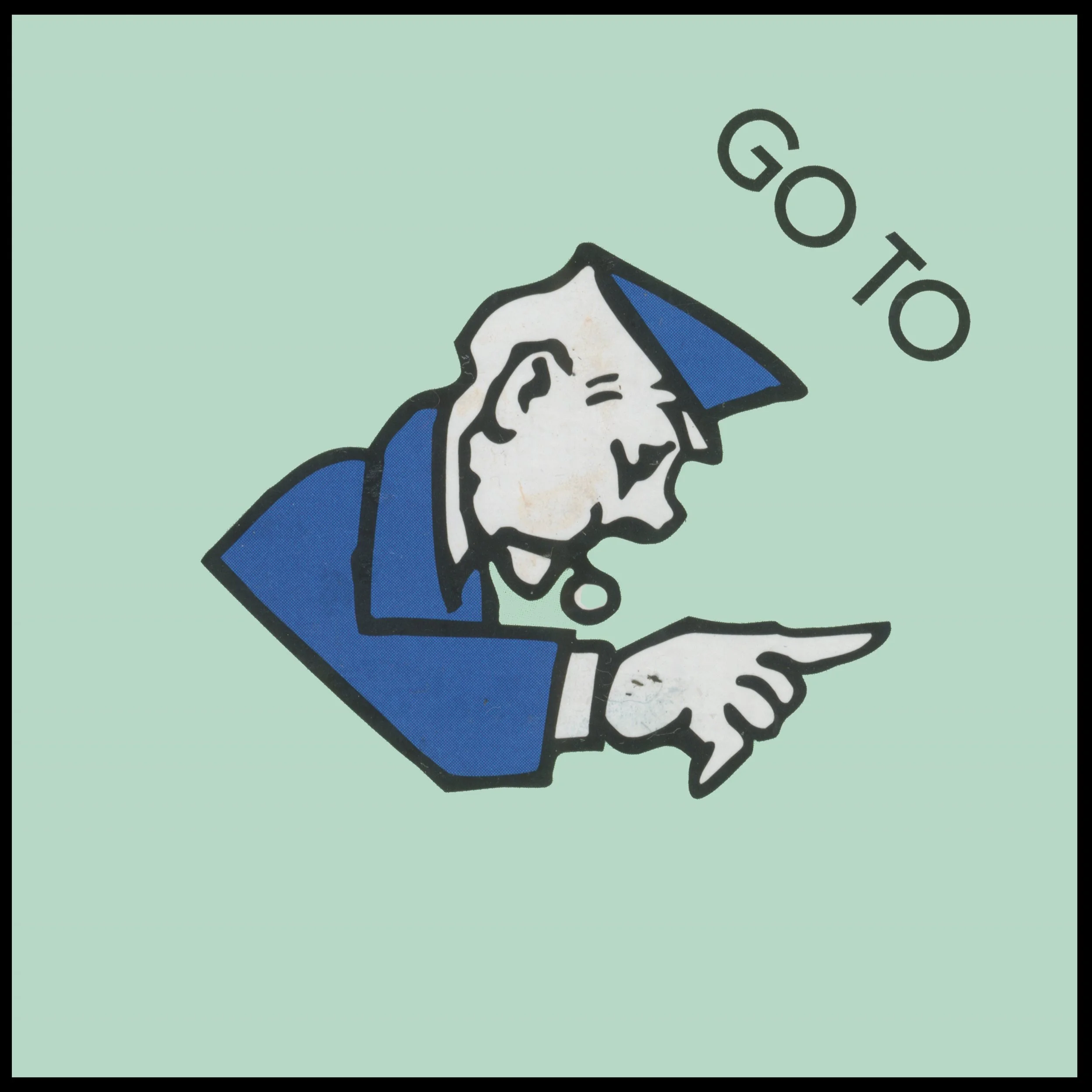 'Go To' photomontage digital print on vinyl, 58 x 58cm from Your Move installation, NCAD Works 2025 
Also available as Giclée Print on Hannemule William Turner 27cm x42cm