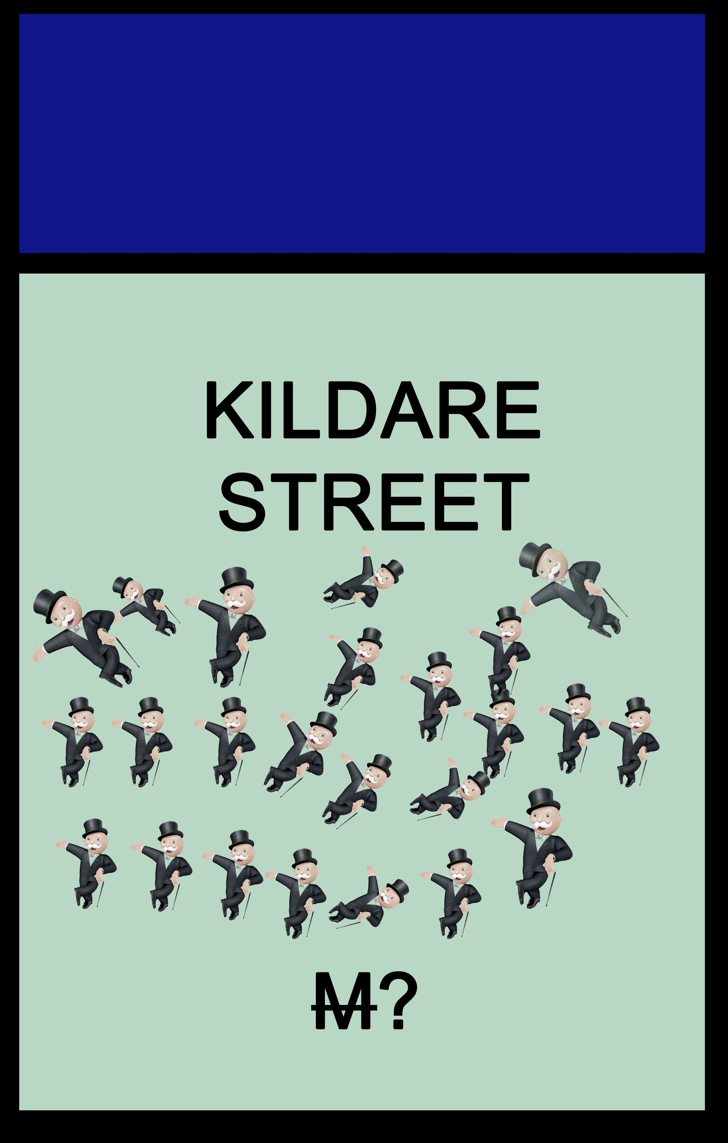 'Kildare Street' photomontage digital print on vinyl, 38 x 58cm from Your Move installation, NCAD Works 2025 
Also available as Giclée Print on Hannemule William Turner 27cm x42cm