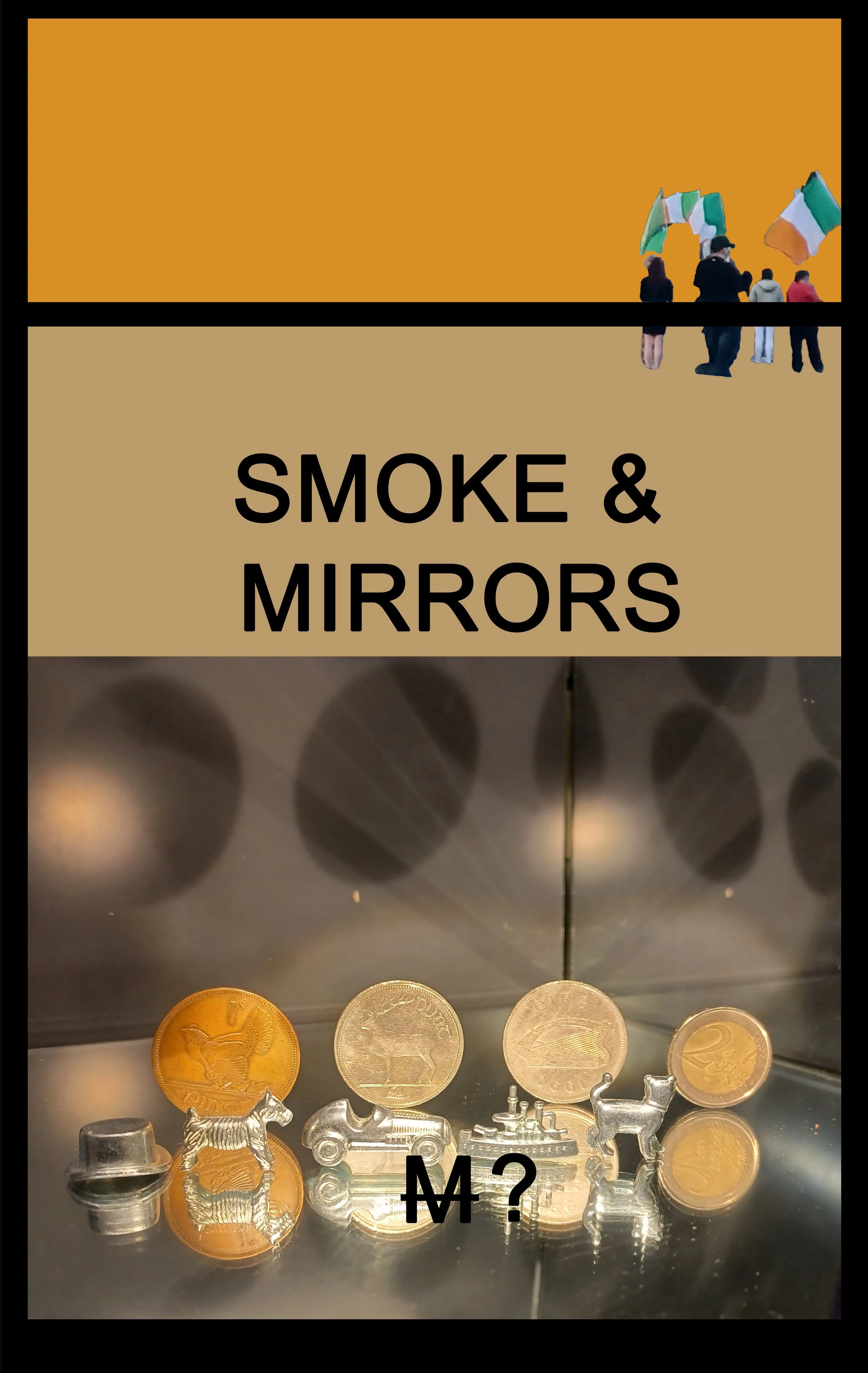 'Smoke and Mirrors' photomontage digital print on vinyl, 38 x 58cm from Your Move installation, NCAD Works 2025 
Also available as Giclée Print on Hannemule William Turner 27cm x42cm