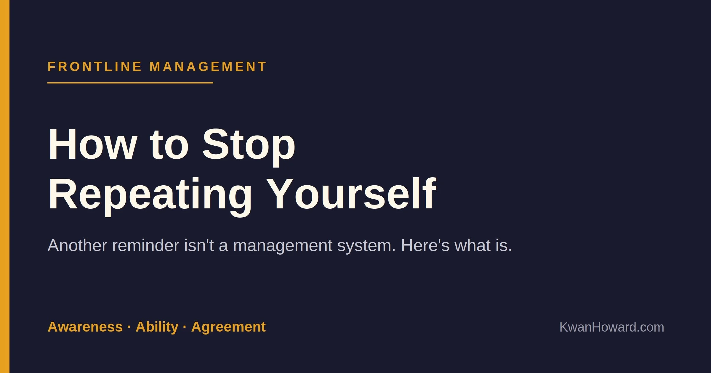 How to Stop Repeating Yourself as a Manager