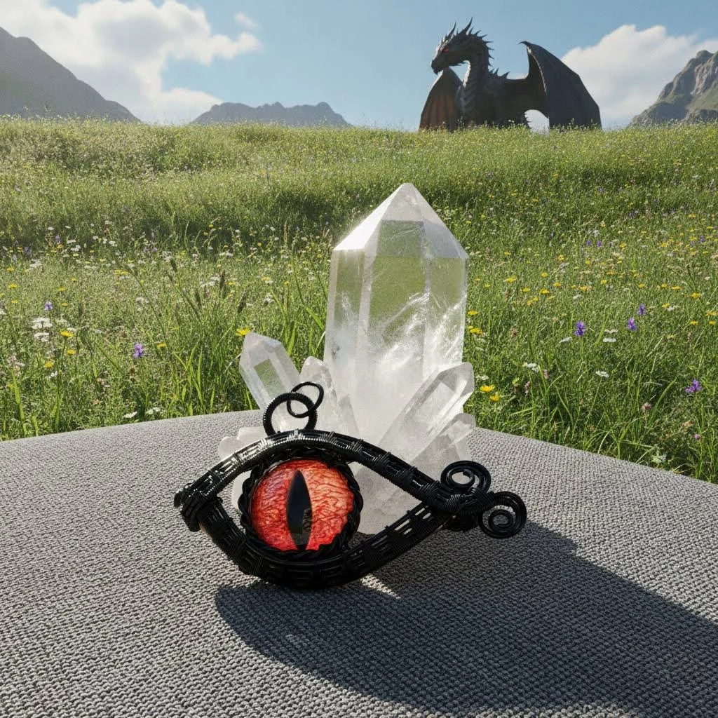 Dragon's Eye wrapped in Black Wire