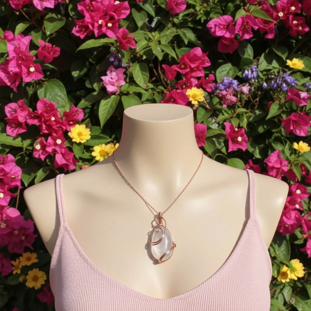 Clear Quartz wire wrapped pendant