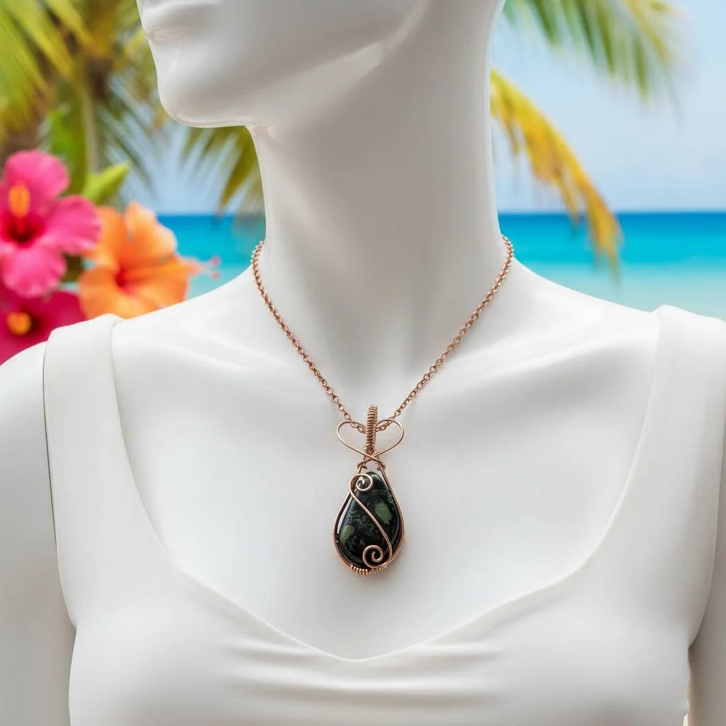 Crocodile Jasper Pendant