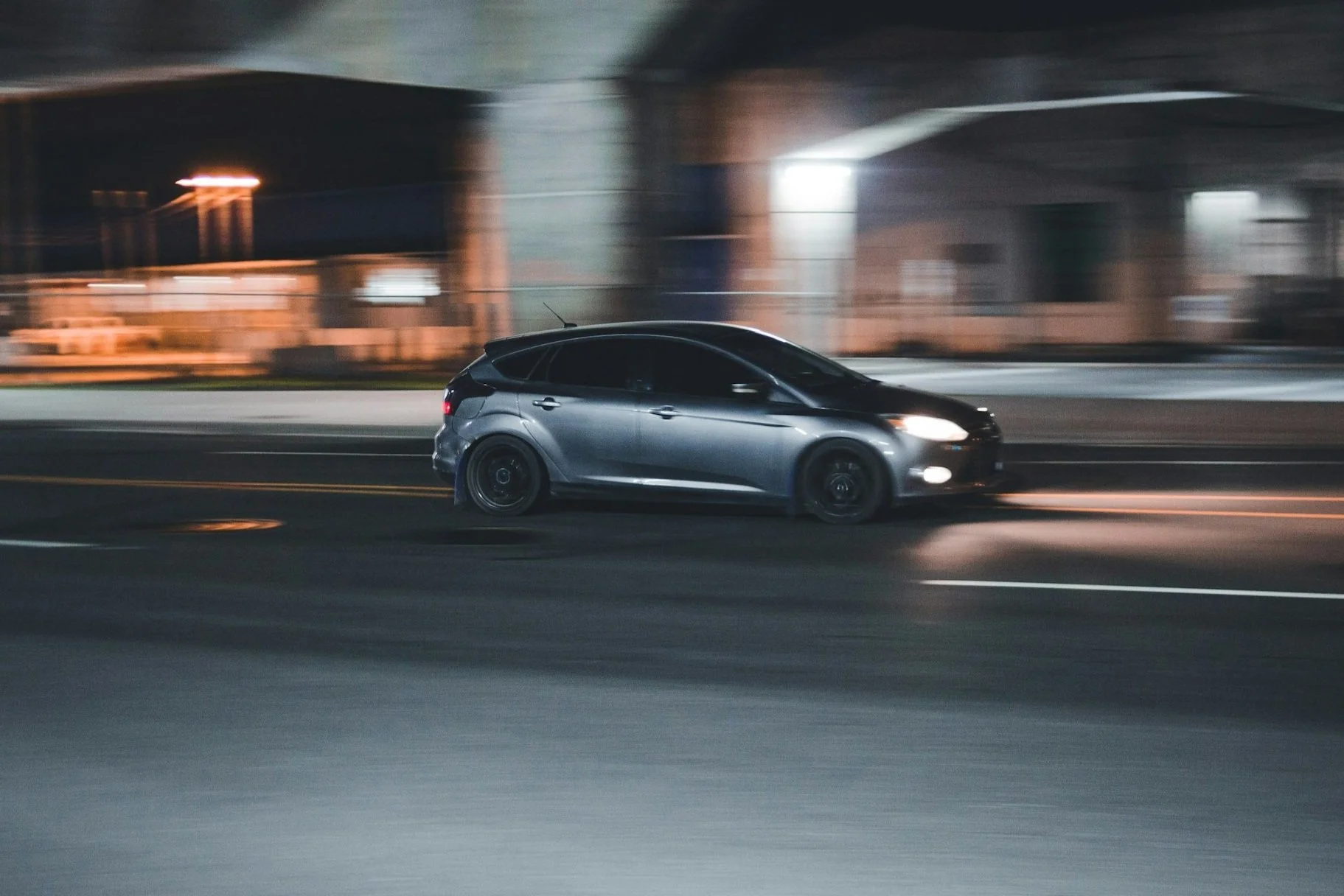 car maybe with a rattle driving in a blur