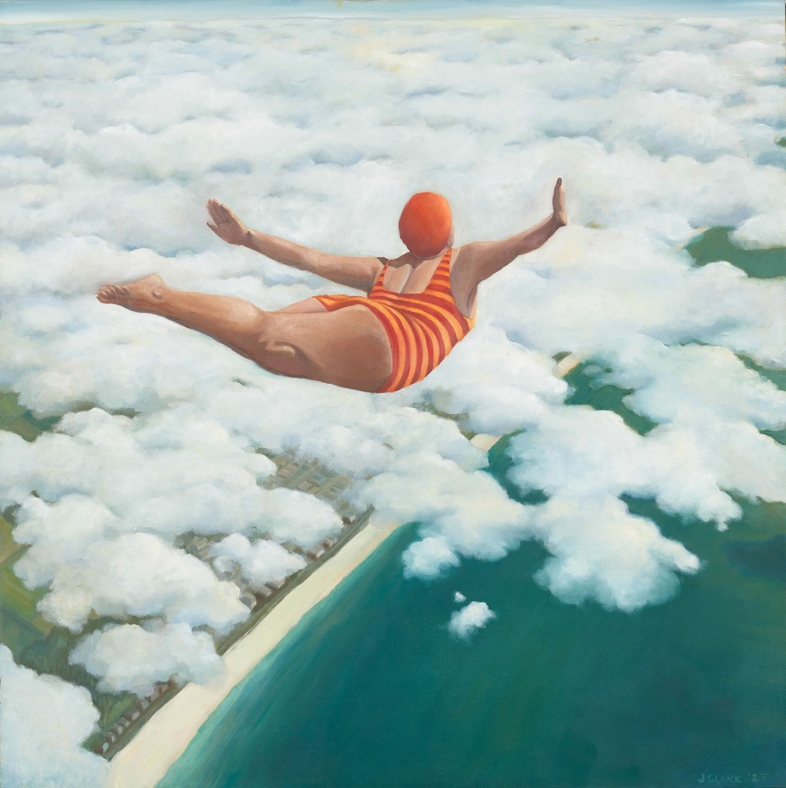 Somewhere Beyond the Sea 2023 | Oil on canvas, 40x40 inches SOLD Hnatiuk & Montessori Private Collection 