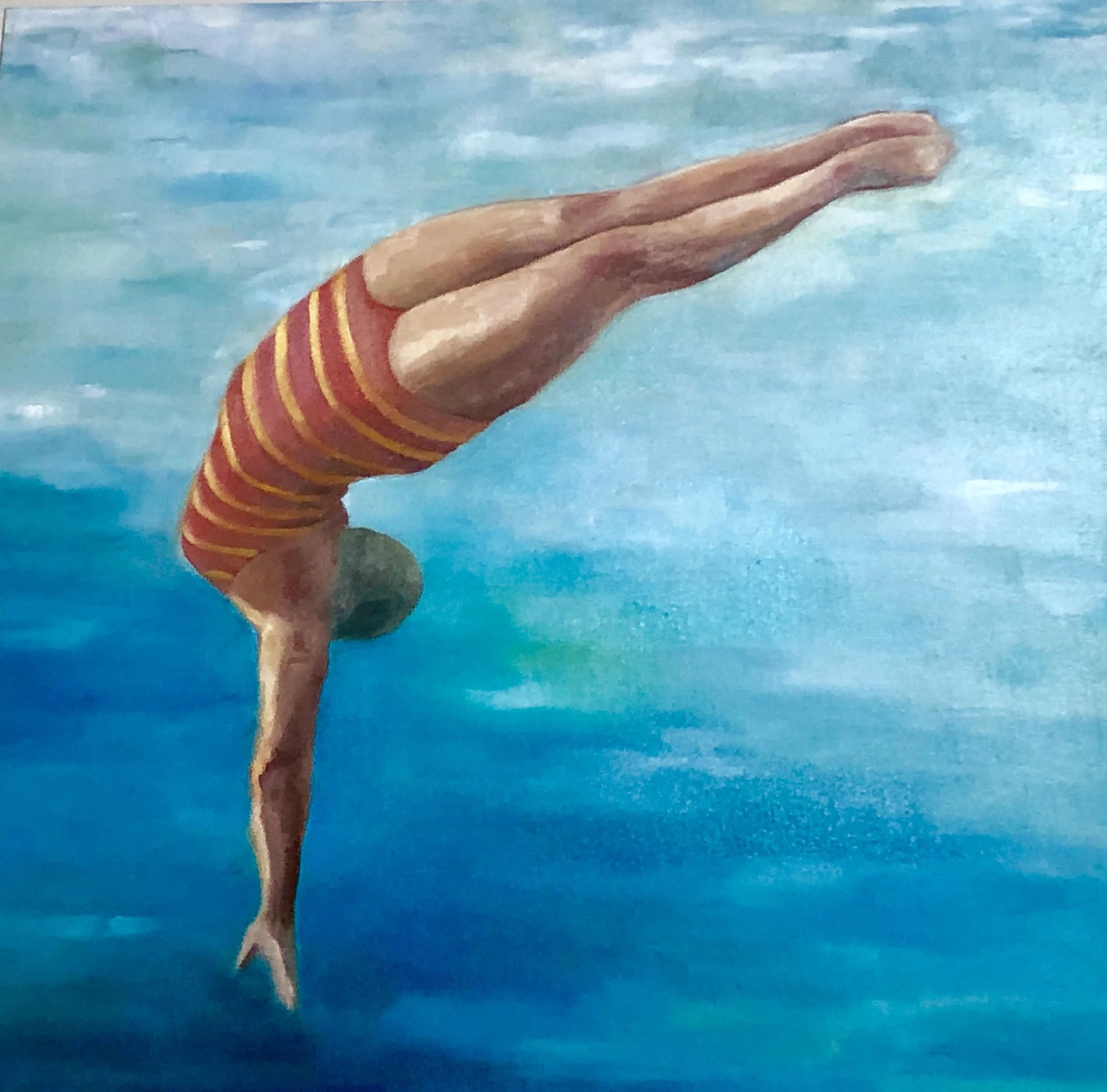 Stripes 2021 | Oil on canvas, 16x16 inches SOLD