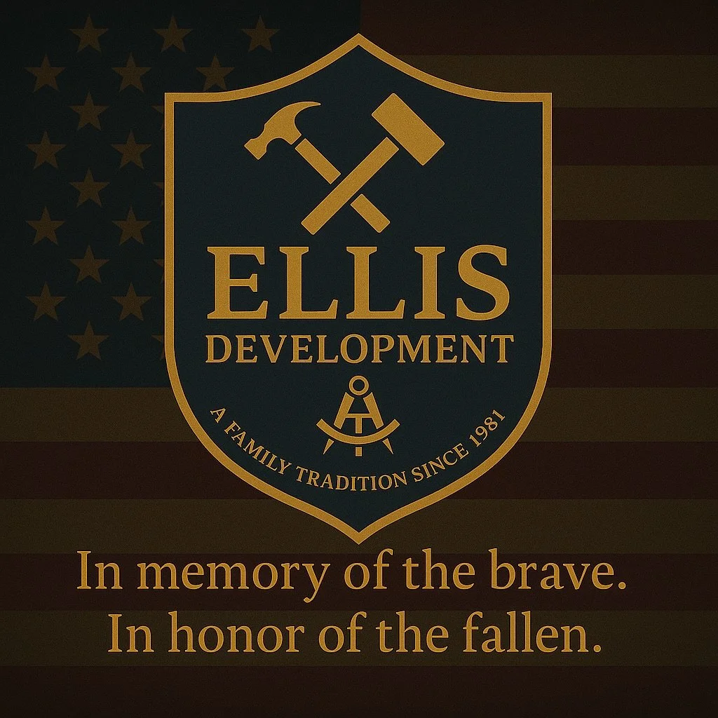 Today, we pause to remember the brave men and women who made the ultimate sacrifice for our freedom. At Ellis Development, we&rsquo;re proud to build homes in a country built on courage, sacrifice, and strength.

In memory of the fallen, with gratitu