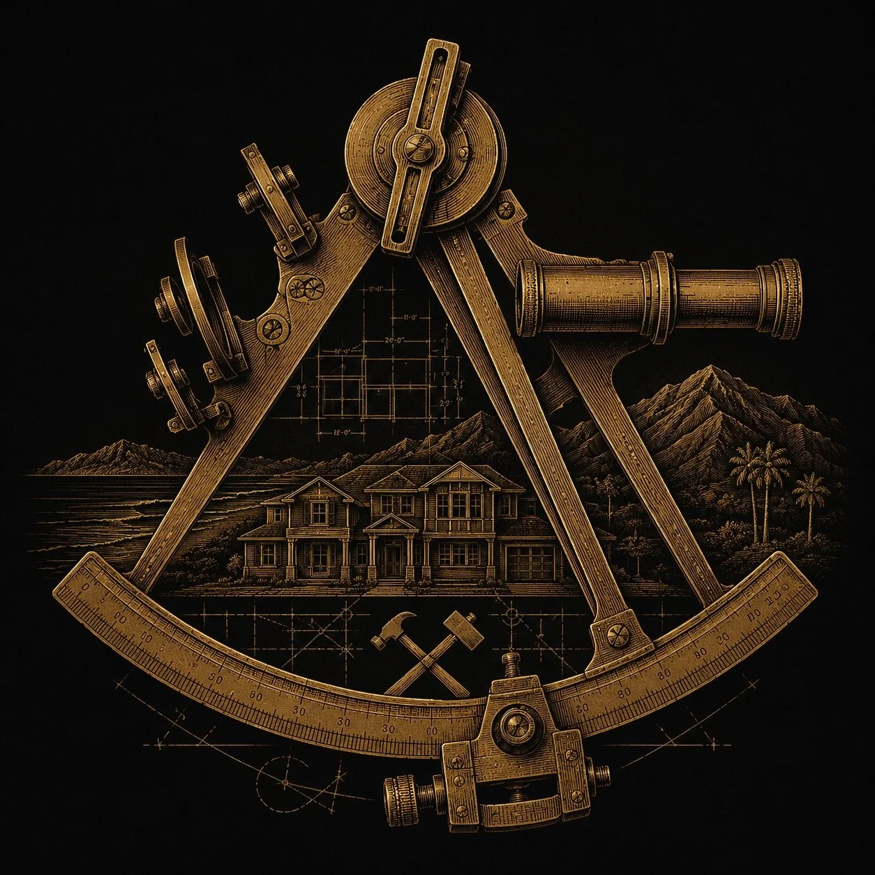 Most people recognize the hammer and mallet in our logo, but the symbol at the bottom is what means the most to me.
.
It&rsquo;s a sextant.
.
For centuries, a sextant was used by navigators to find their position and chart a course when there were no